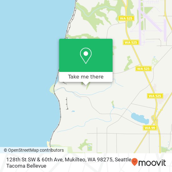 Mapa de 128th St SW & 60th Ave, Mukilteo, WA 98275