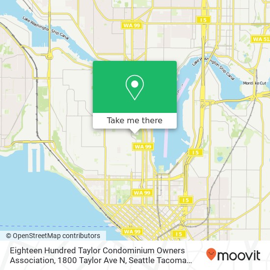 Mapa de Eighteen Hundred Taylor Condominium Owners Association, 1800 Taylor Ave N