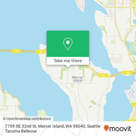 Mapa de 7759 SE 32nd St, Mercer Island, WA 98040