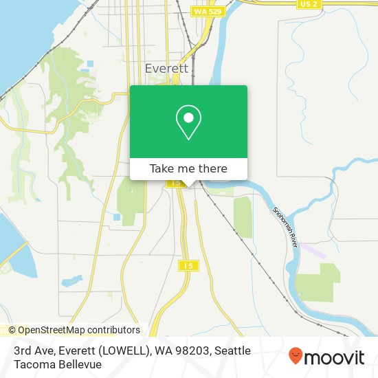 Mapa de 3rd Ave, Everett (LOWELL), WA 98203