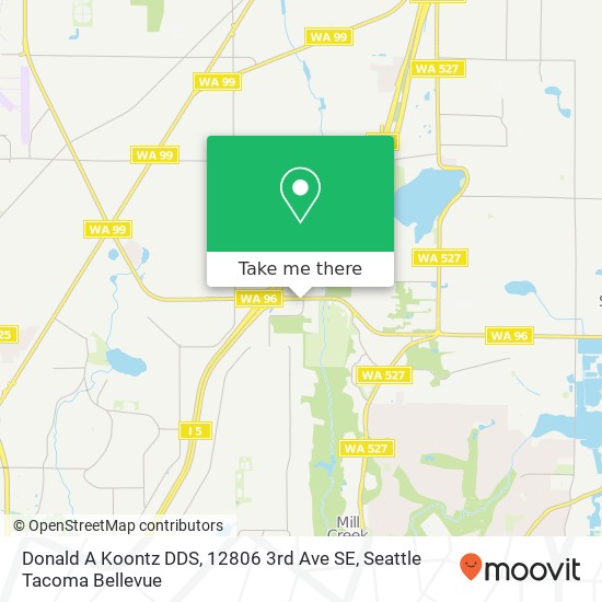 Mapa de Donald A Koontz DDS, 12806 3rd Ave SE