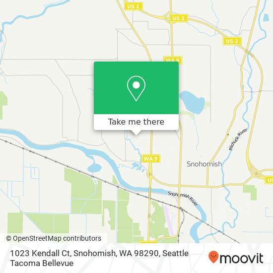 Mapa de 1023 Kendall Ct, Snohomish, WA 98290