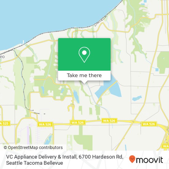 Mapa de VC Appliance Delivery & Install, 6700 Hardeson Rd