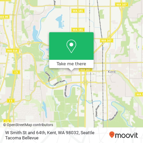 Mapa de W Smith St and 64th, Kent, WA 98032