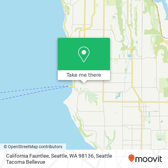 Mapa de California Fauntlee, Seattle, WA 98136