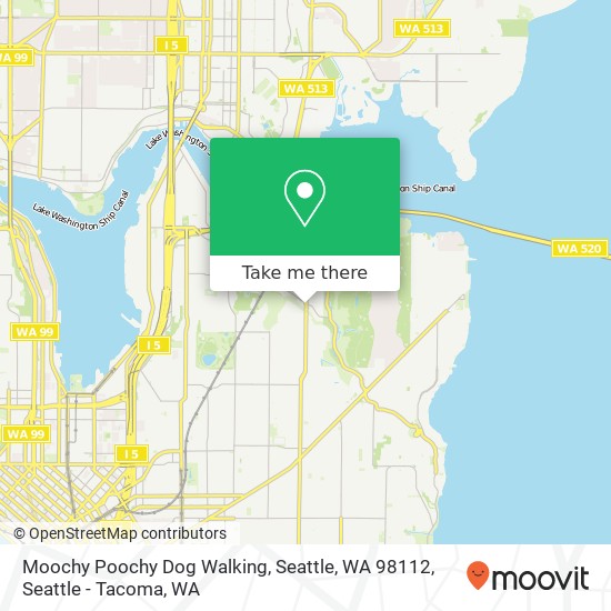 Mapa de Moochy Poochy Dog Walking, Seattle, WA 98112