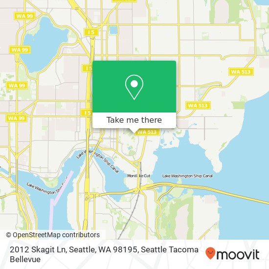 Mapa de 2012 Skagit Ln, Seattle, WA 98195