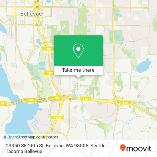 Mapa de 13350 SE 26th St, Bellevue, WA 98005