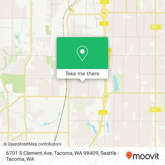 Mapa de 6701 S Clement Ave, Tacoma, WA 98409