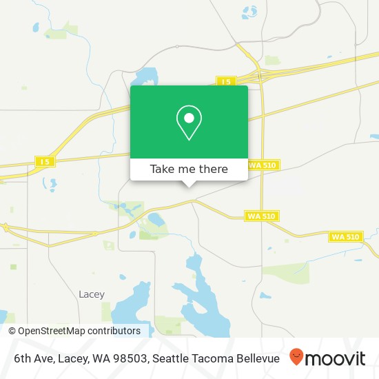 Mapa de 6th Ave, Lacey, WA 98503