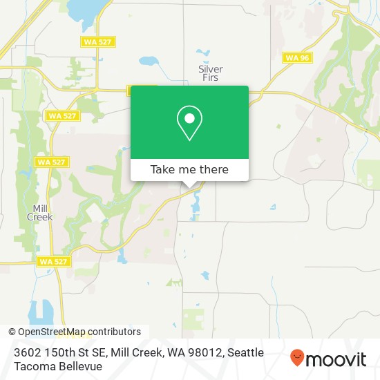 3602 150th St SE, Mill Creek, WA 98012 map