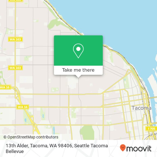 13th Alder, Tacoma, WA 98406 map