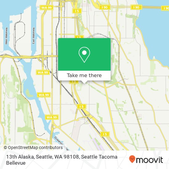 Mapa de 13th Alaska, Seattle, WA 98108