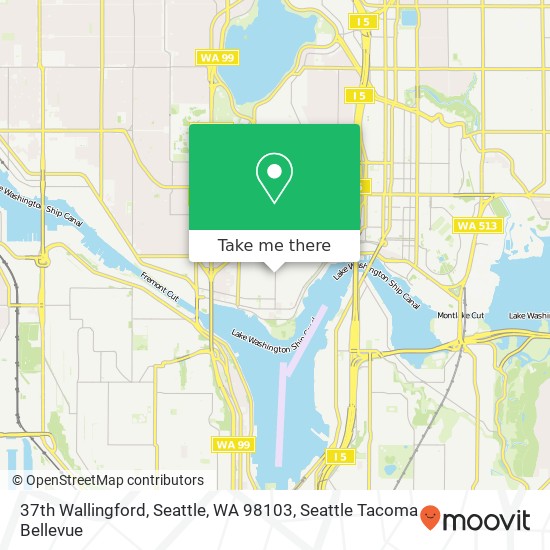 Mapa de 37th Wallingford, Seattle, WA 98103
