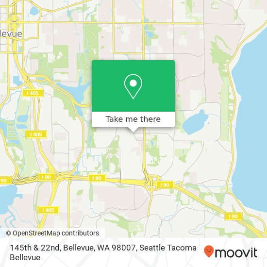 145th & 22nd, Bellevue, WA 98007 map