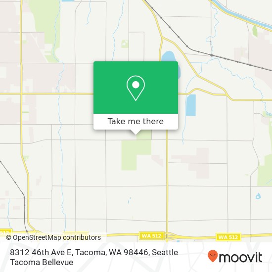 Mapa de 8312 46th Ave E, Tacoma, WA 98446