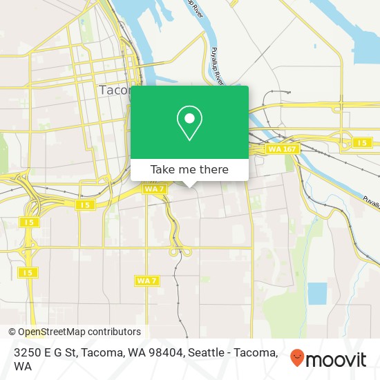 3250 E G St, Tacoma, WA 98404 map