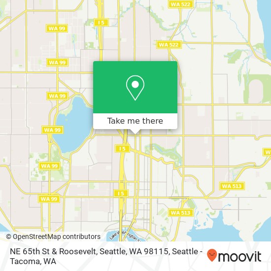 NE 65th St & Roosevelt, Seattle, WA 98115 map