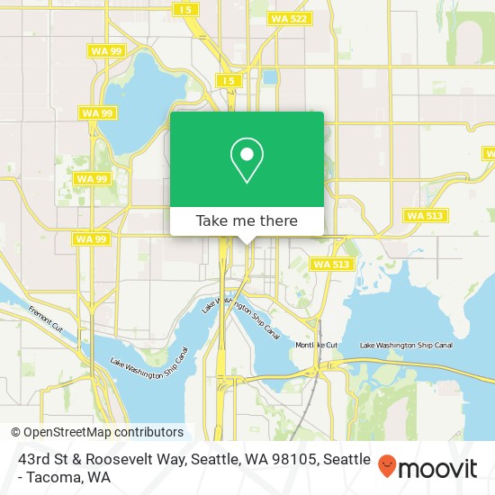 43rd St & Roosevelt Way, Seattle, WA 98105 map