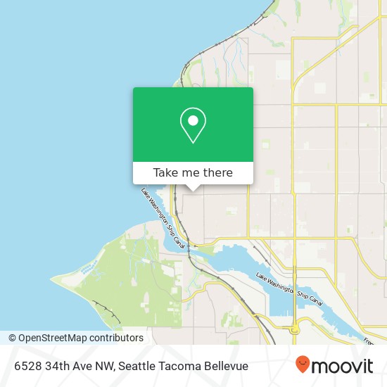 Mapa de 6528 34th Ave NW, Seattle, WA 98117