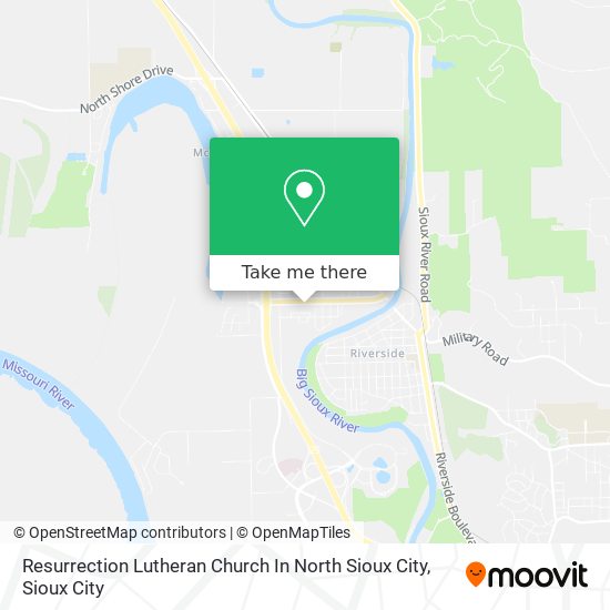 Resurrection Lutheran Church In North Sioux City map