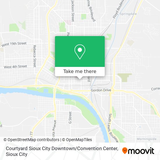 Courtyard Sioux City Downtown / Convention Center map