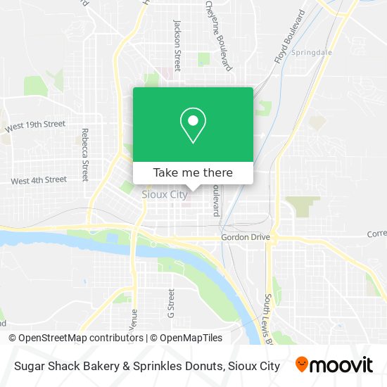 Sugar Shack Bakery & Sprinkles Donuts map