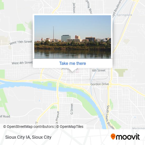 Mapa de Sioux City IA