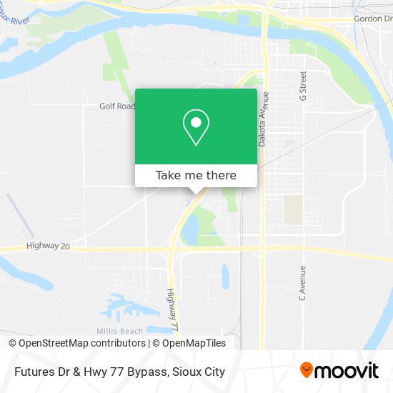 Futures Dr & Hwy 77 Bypass map