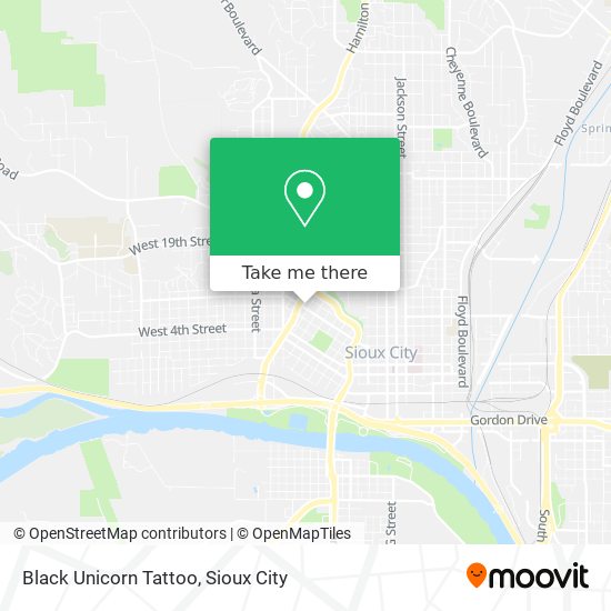 Black Unicorn Tattoo map