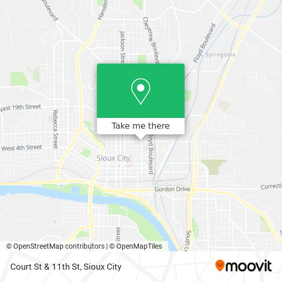 Court St & 11th St map