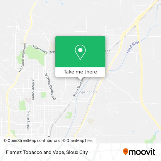 Flamez Tobacco and Vape map