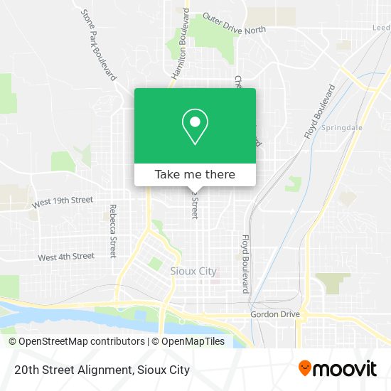 20th Street Alignment map