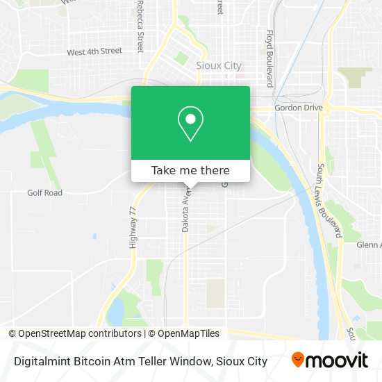 Mapa de Digitalmint Bitcoin Atm Teller Window