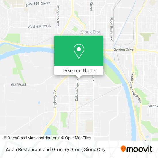 Mapa de Adan Restaurant and Grocery Store