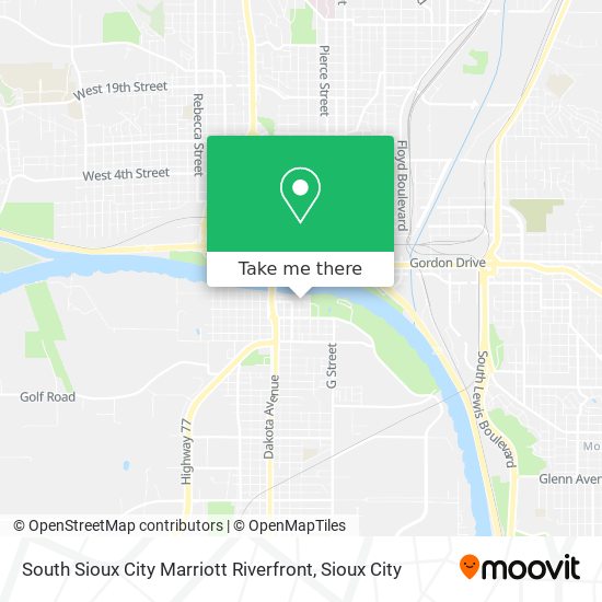 South Sioux City Marriott Riverfront map