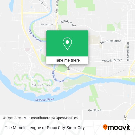The Miracle League of Sioux City map