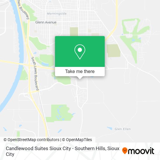 Mapa de Candlewood Suites Sioux City - Southern Hills
