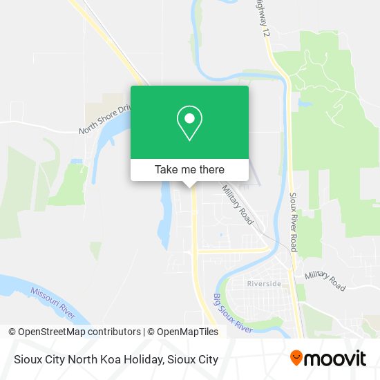 Mapa de Sioux City North Koa Holiday