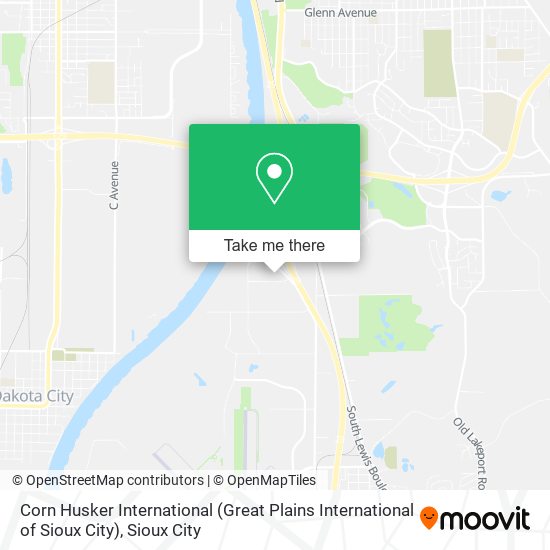 Corn Husker International (Great Plains International of Sioux City) map