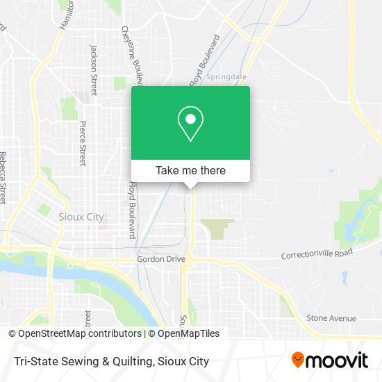 Tri-State Sewing & Quilting map