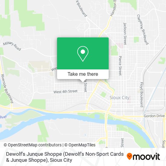 Mapa de Dewolf's Junque Shoppe (Dewolf's Non-Sport Cards & Junque Shoppe)