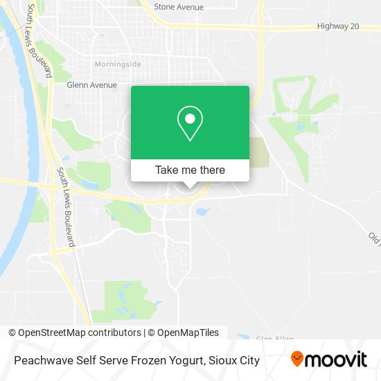 Mapa de Peachwave Self Serve Frozen Yogurt
