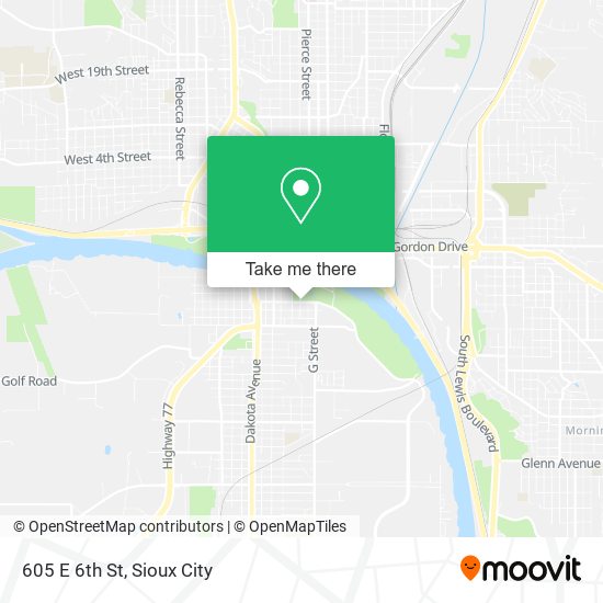 Mapa de 605 E 6th St