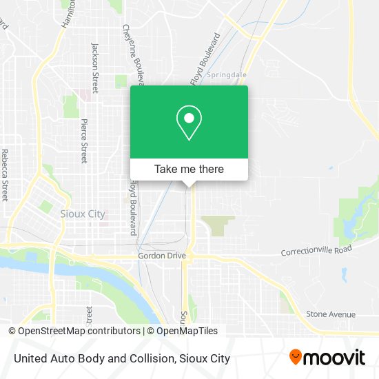 United Auto Body and Collision map