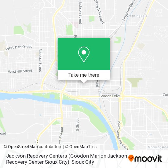 Mapa de Jackson Recovery Centers (Goodon Marion Jackson Recovery Center Sioux City)