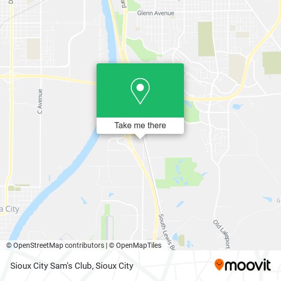 Sioux City Sam's Club map