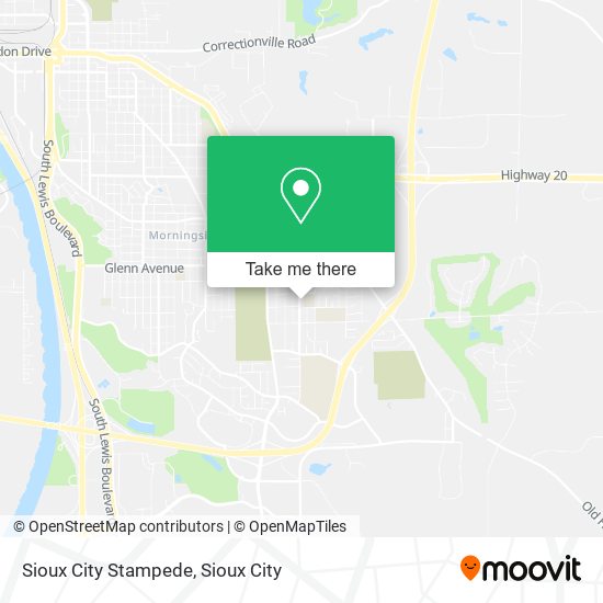 Mapa de Sioux City Stampede