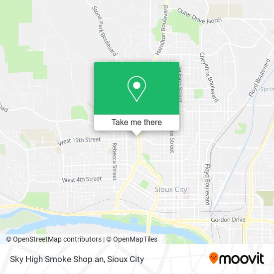 Sky High Smoke Shop an map