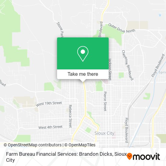 Farm Bureau Financial Services: Brandon Dicks map